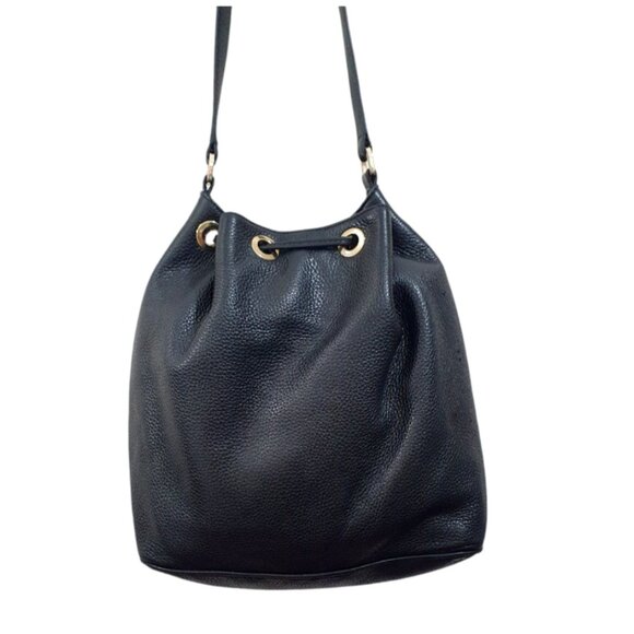 Michael Kors Jules Large Convertible Drawstring Leather Shoulder Bag-Black - Picture 5 of 14